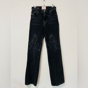 Revice Rocker Flame High Waisted Straight Jeans Women's 28